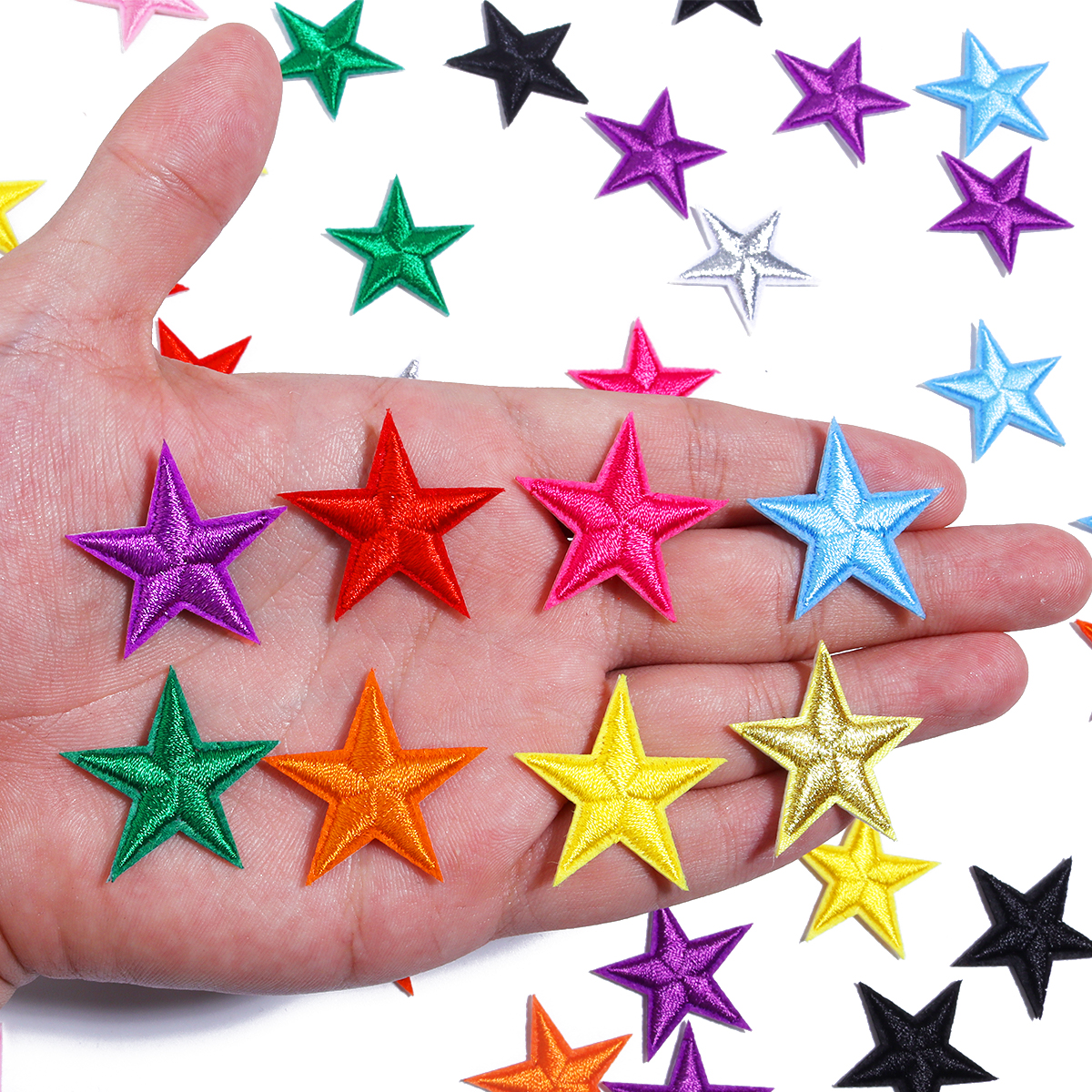 Embroidery Cloth - 10pcs Small Mini Star Embroidery Iron