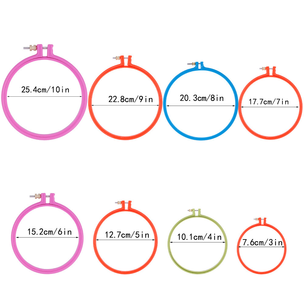 Embroidery Hoop Plastic - Sewing Tool Round Plastic Embroidery Hoops