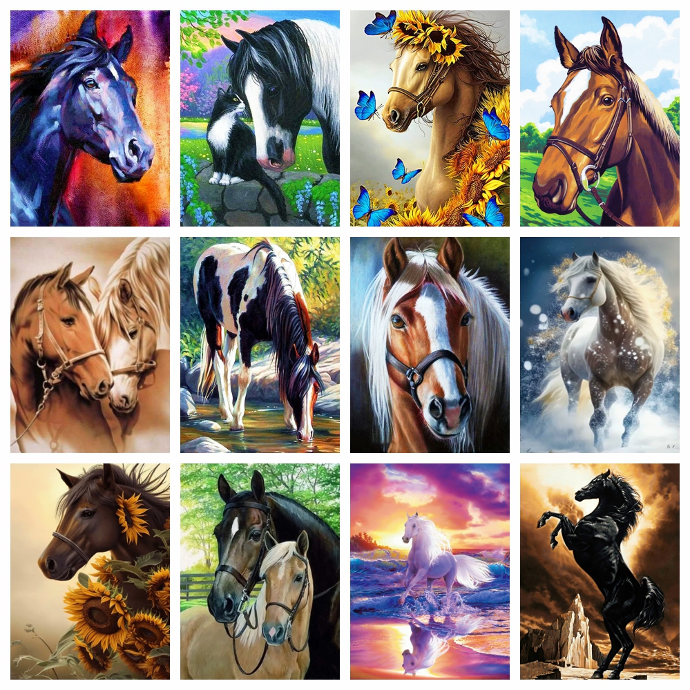Embroidery Horse - AZQSD Diamond Painting Kits Horse Animal