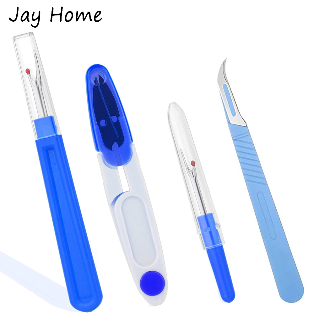 Embroidery Removal Tool - 4PCS Seam Ripper Kits Stitch Unpicker