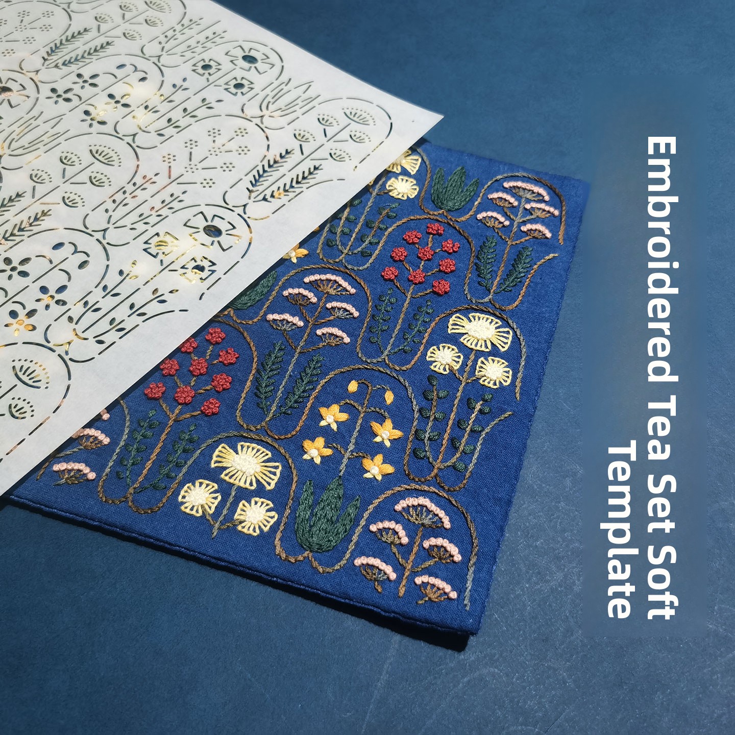 Embroidery Free Pattern - Handmade Soft Template Embroidery Flower Pattern