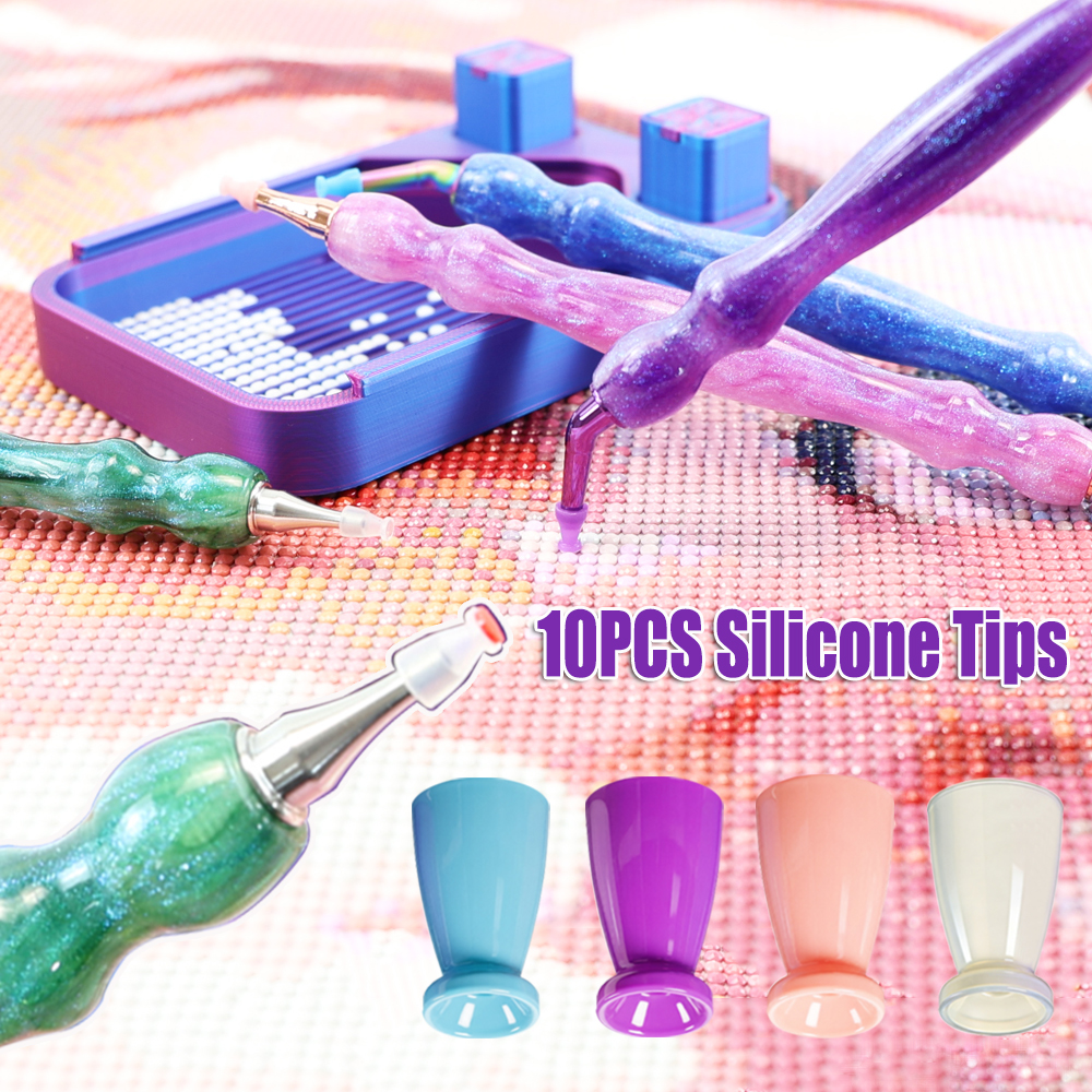 Embroidery Kit Starter - 10PCS Mini Silicone Tips For Diamond