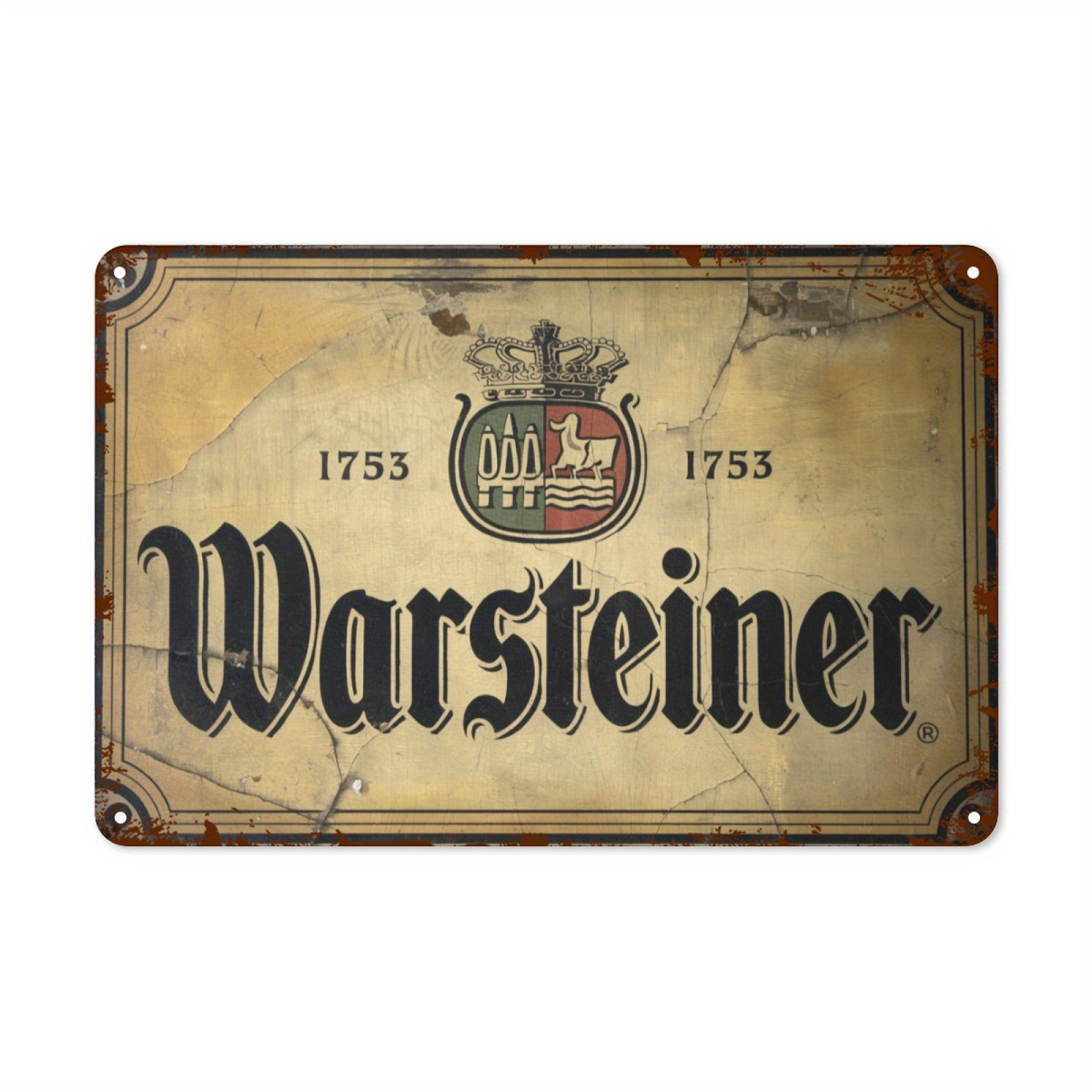 Embroidery Garden - Vintage Warschiner Beer Metal Sign -