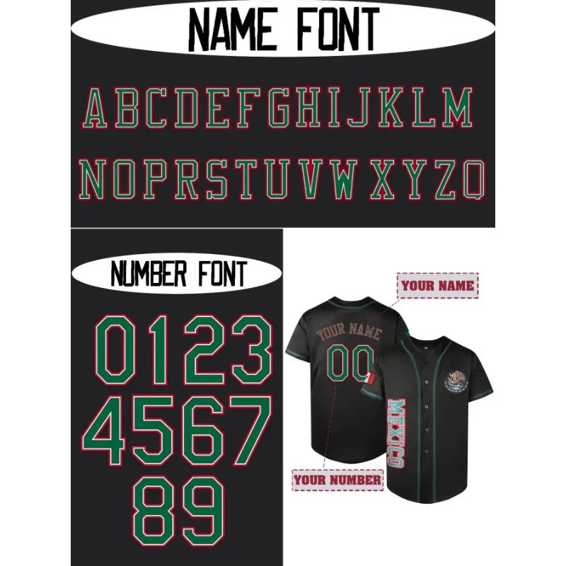 Customized Name&Number Men's E - Embroidery Name Designs recensie en prijs