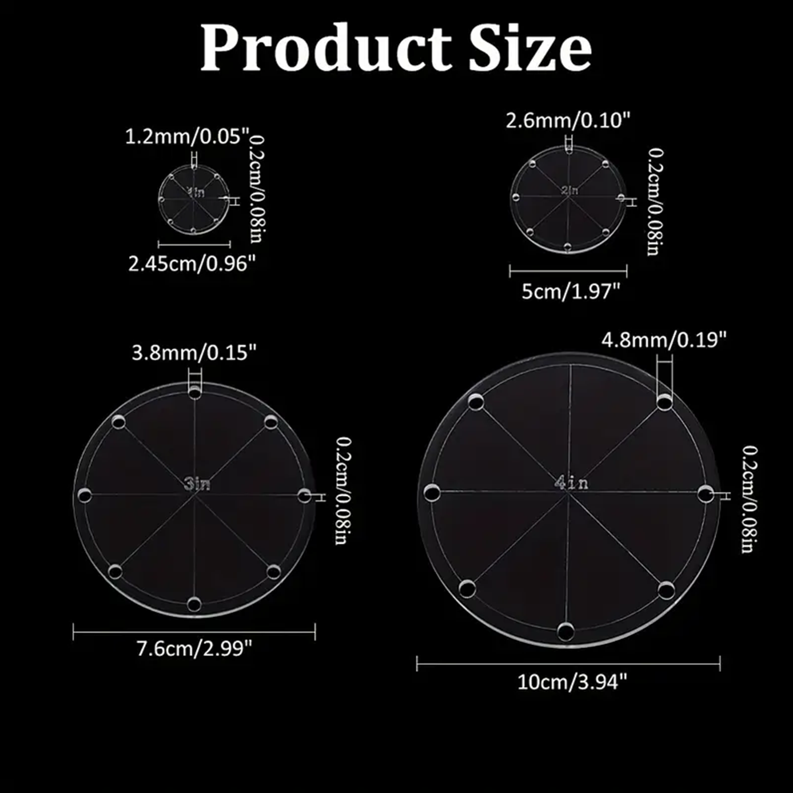 4pcs Clear Acrylic Circular Qu - Embroidery Hoop Plastic recensie en prijs