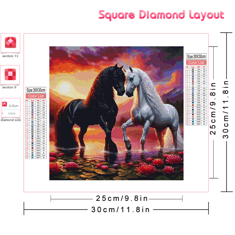 Huacan Full Diamond Painting A - Embroidery Horse recensie en prijs