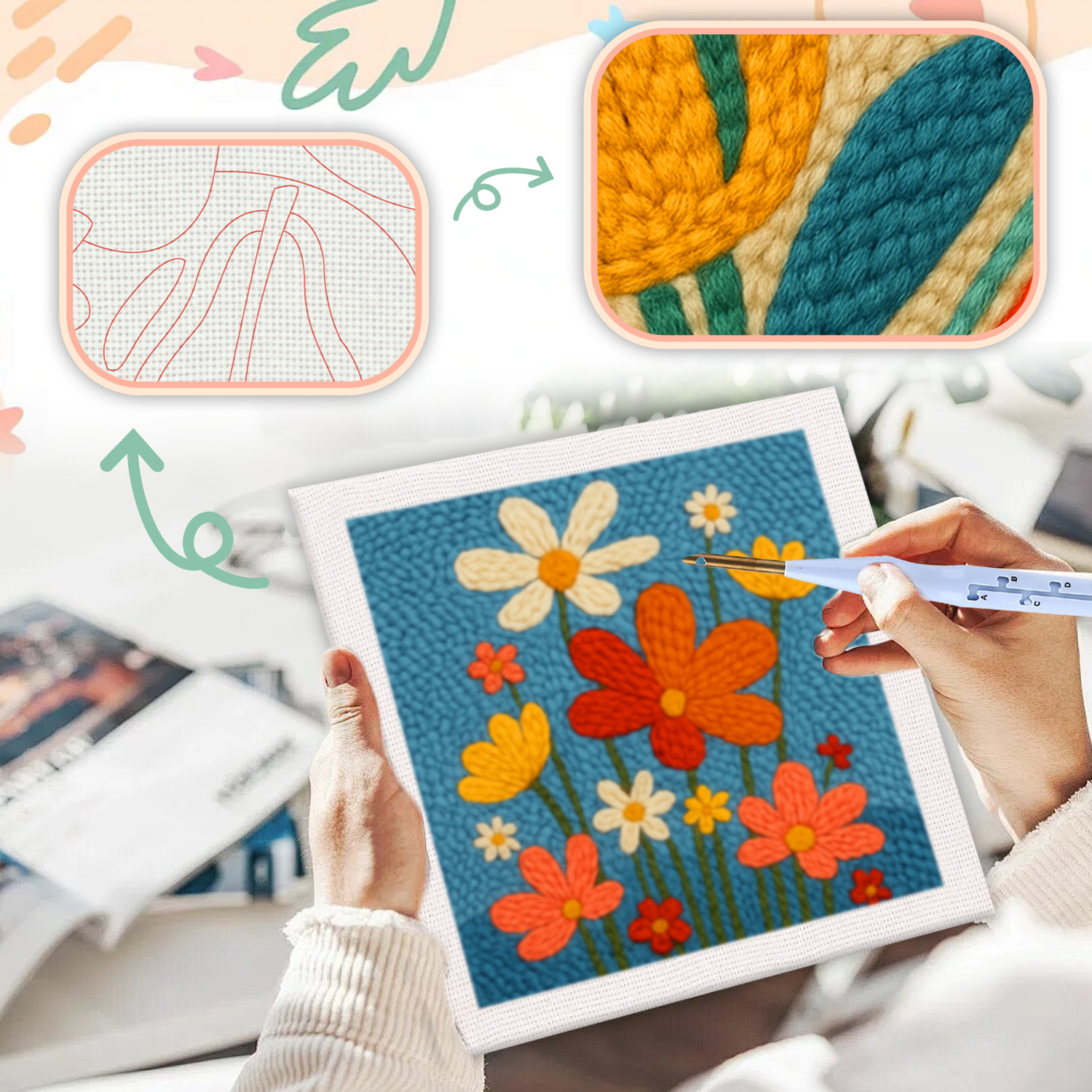 RUOPOTY Punch Needle Starter K - Embroidery Ideas For Bags recensie en prijs