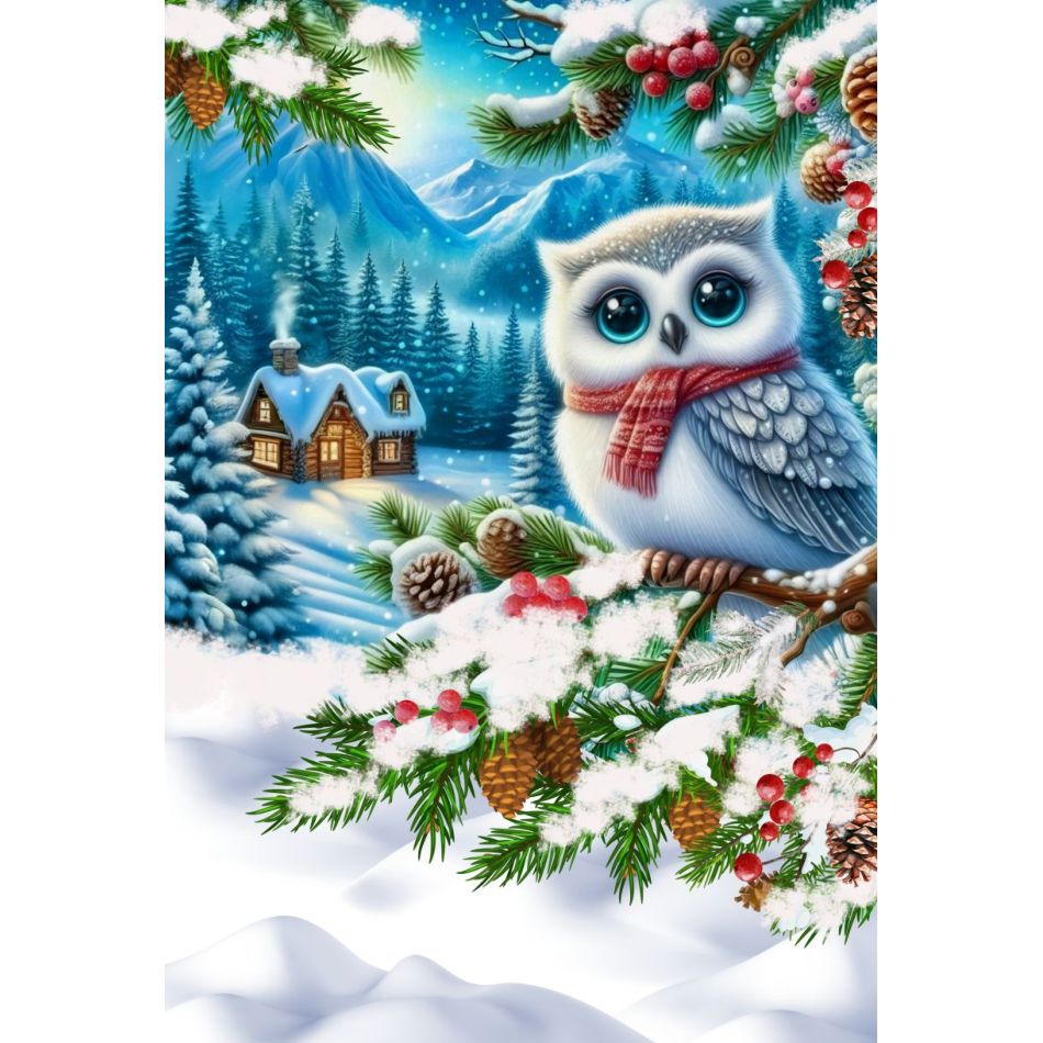 RUOPOTY Snowy Owl  Diamond Pai - Embroidery Ideas For Bags recensie en prijs