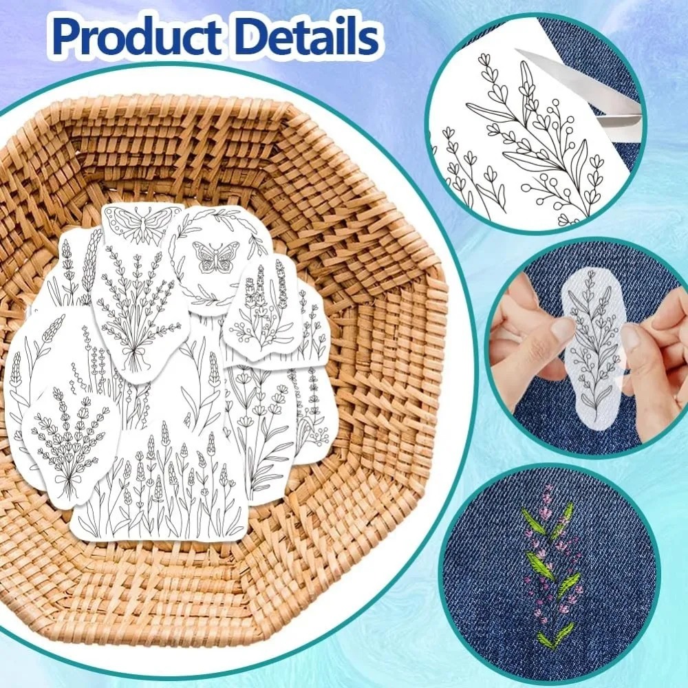 4 Sheets Lavender Flower Butte - Embroidery Cloth recensie en prijs