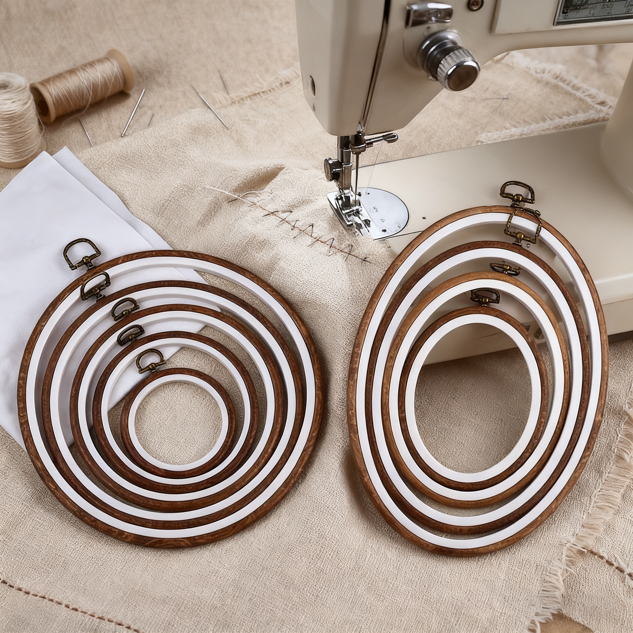 10PCS Sewing Tool Round Oval I - Embroidery Hoop Plastic recensie en prijs