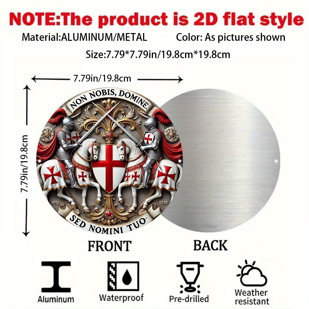 2D Flat Medieval Templar Knigh - Embroidery Garden recensie en prijs