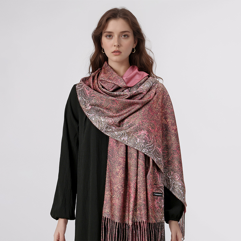 Luxury Paisley Pashmina Shawl  - Embroidery Hijab recensie en prijs
