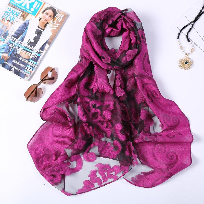 Hot Selling 180*70 Organza Sil - Embroidery Hijab recensie en prijs