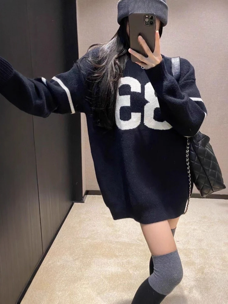Y2K Vintage Knitted Sweater Wo - Embroidery Origin recensie en prijs