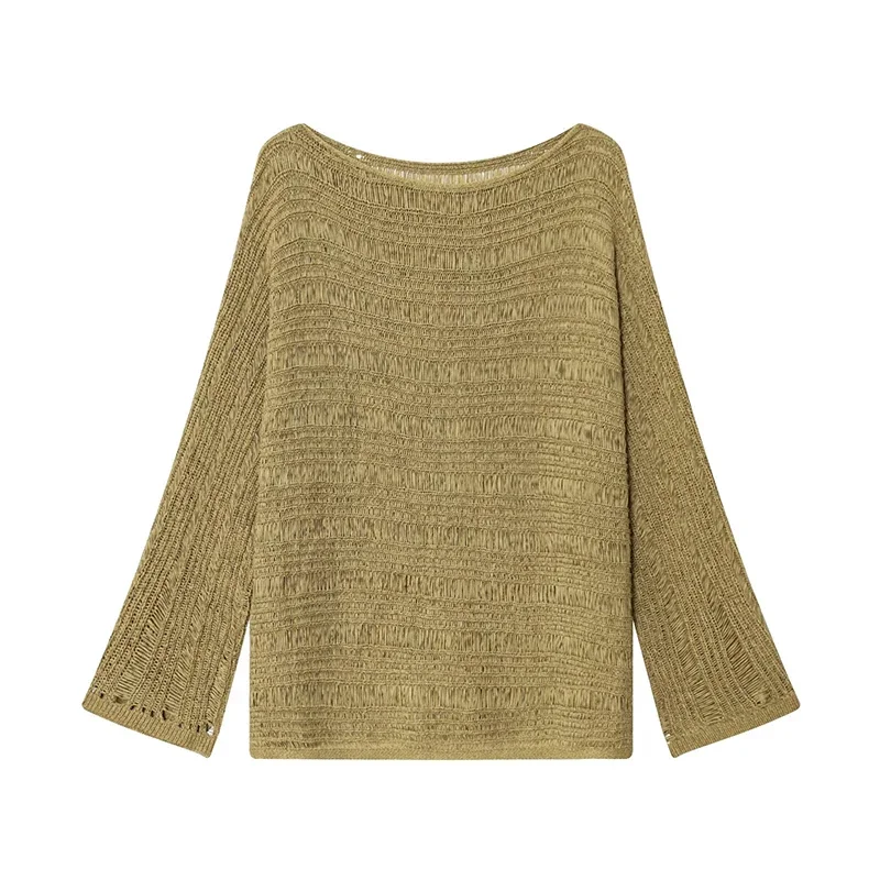 Vintage Boat Neck Knit Sweater - Embroidery Origin recensie en prijs