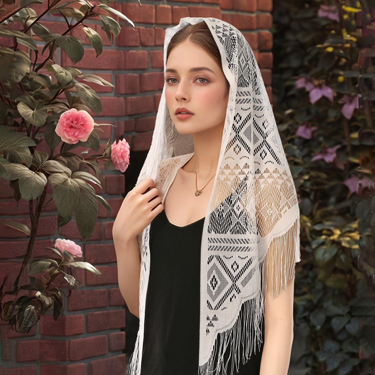 Fashion Lace Embroidery Triang - Embroidery Hijab recensie en prijs