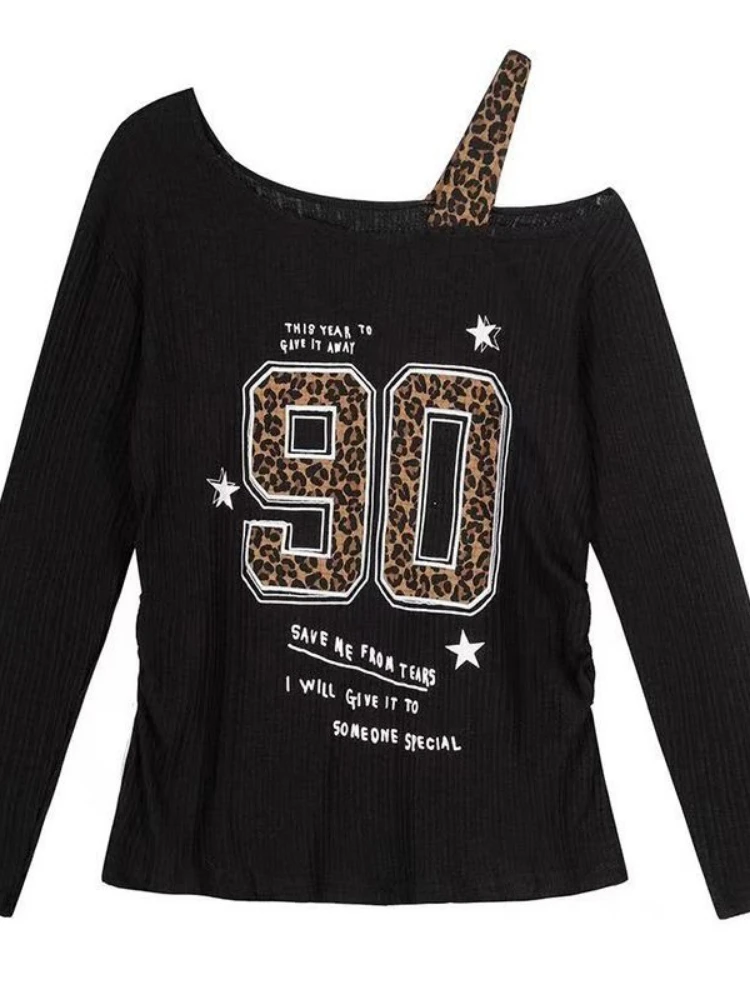 Y2K Patchwork Leopard Print T- - Embroidery Origin recensie en prijs