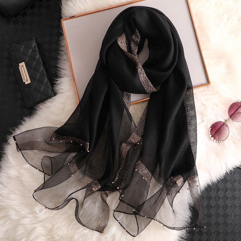2024 Luxury 100% Silk Shawl Sc - Embroidery Hijab recensie en prijs