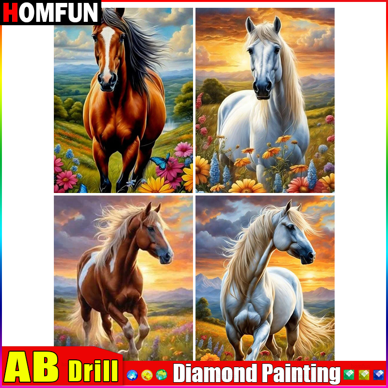 HOMFUN AB Diamond Painting Cro - Embroidery Horse recensie en prijs