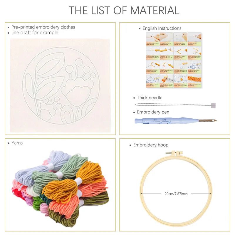Punch Needle Embroidery Kit Ha - Embroidery Ideas For Bags recensie en prijs