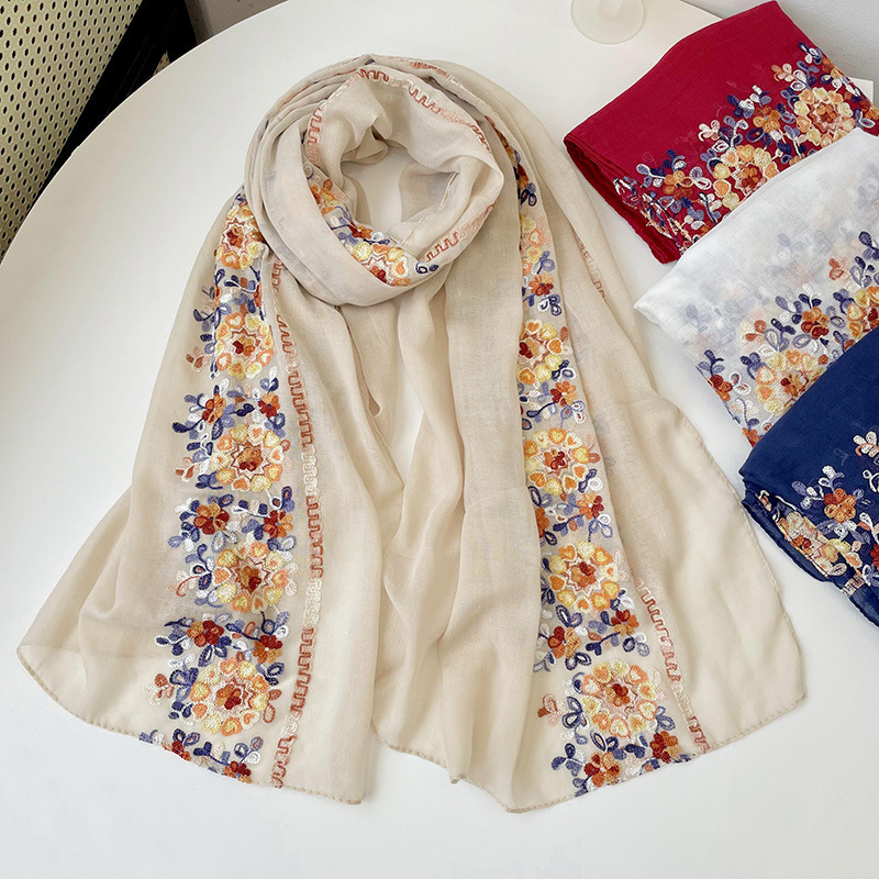 2025 New Soft Cotton Hijab Sca - Embroidery Hijab recensie en prijs