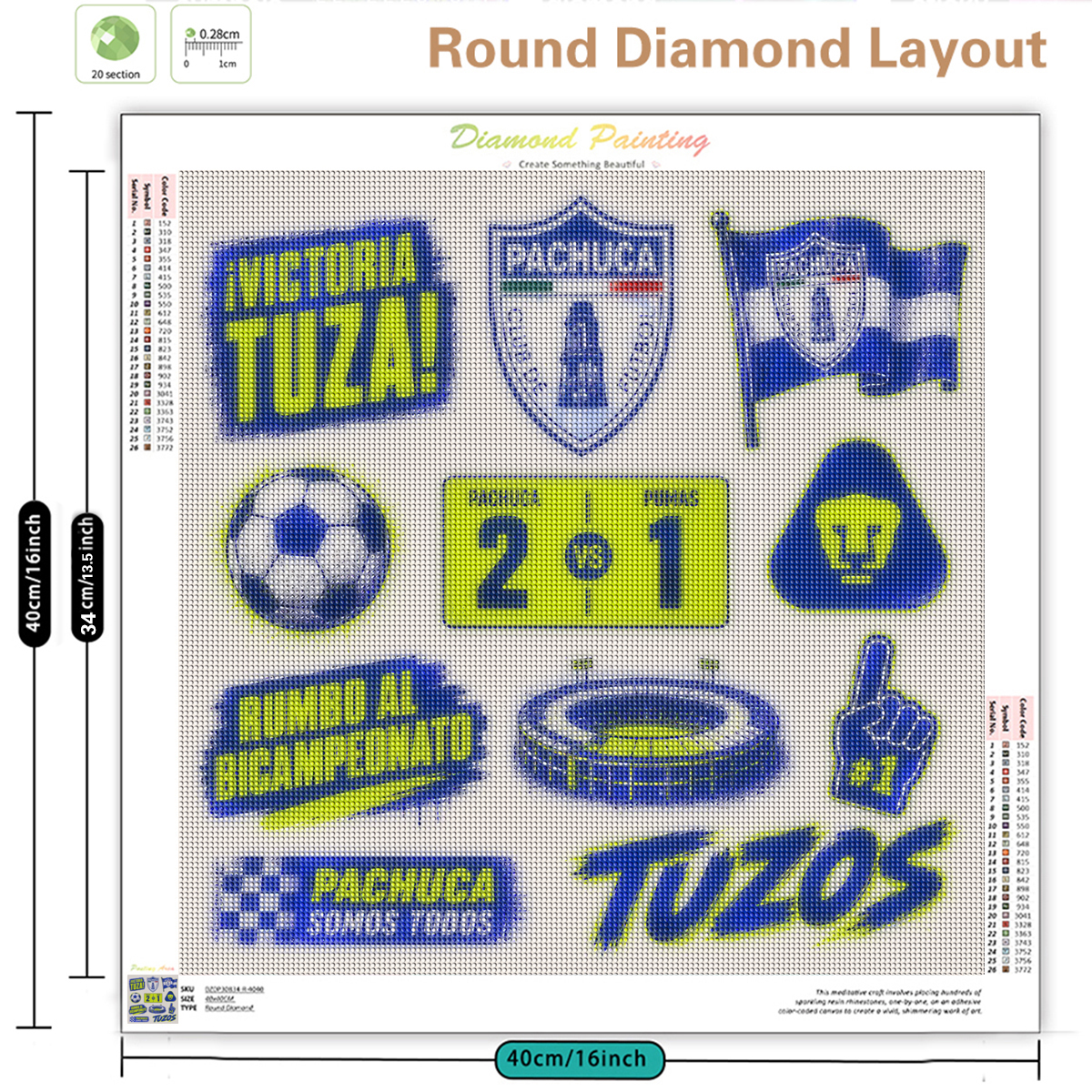 Maxico Football Diamond Painti - Embroidery Ideas For Bags recensie en prijs