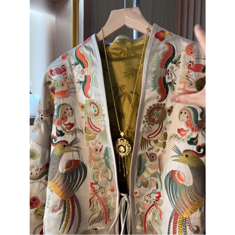 New Chinese Style Kimono Cardi - Embroidery Origin recensie en prijs
