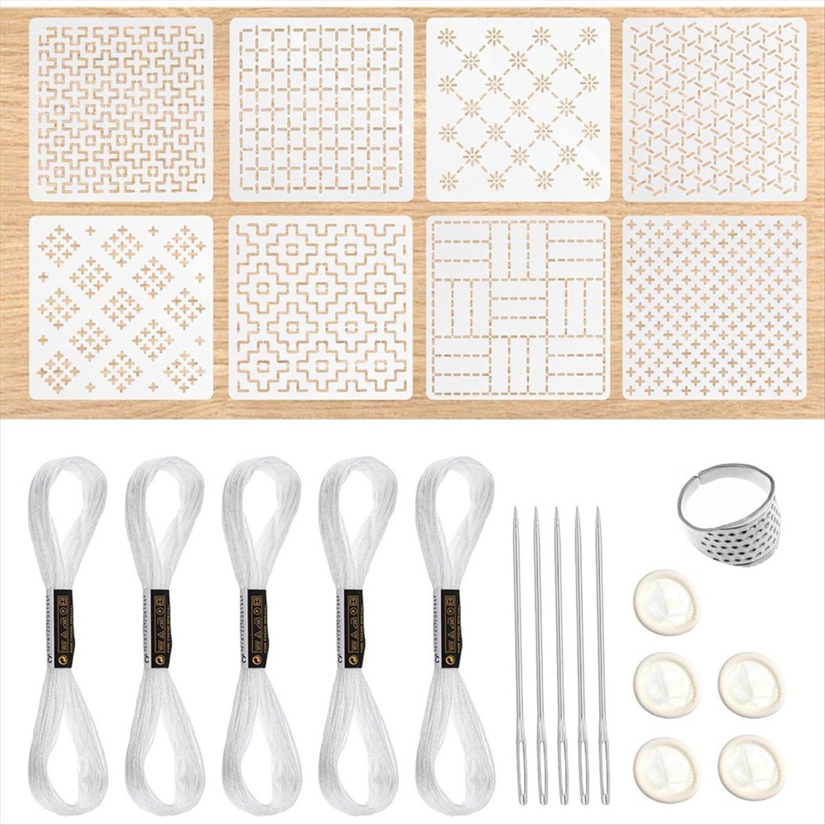 AT16 24Pcs Plastic -Stencil Ki - Embroidery X Pattern recensie en prijs