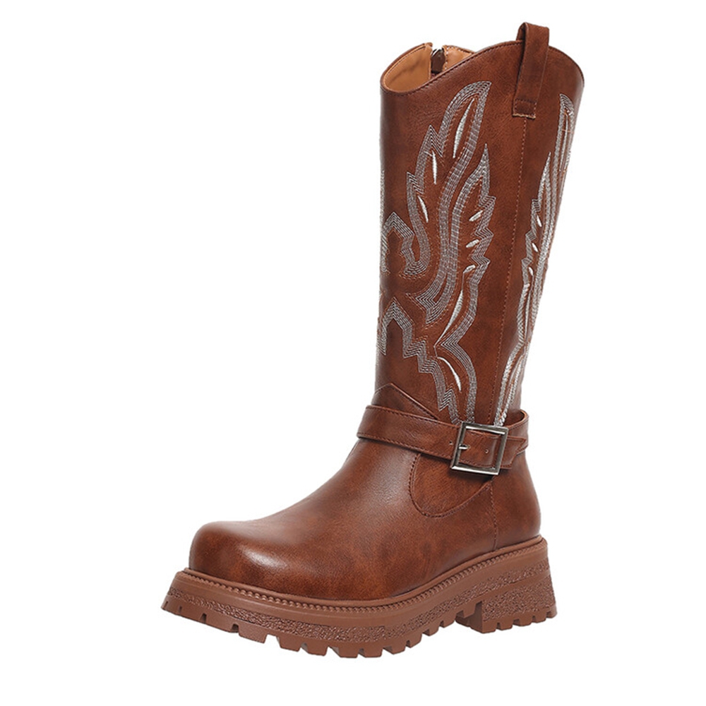 Women Knee High Boots Thick He - Embroidery Yes recensie en prijs