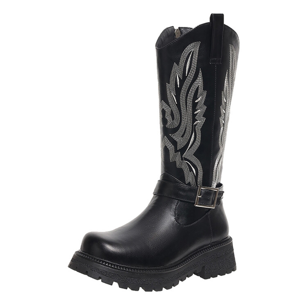 Women Knee High Boots Thick He - Embroidery Yes recensie en prijs