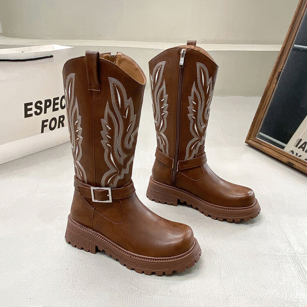 Women Knee High Boots Thick He - Embroidery Yes recensie en prijs