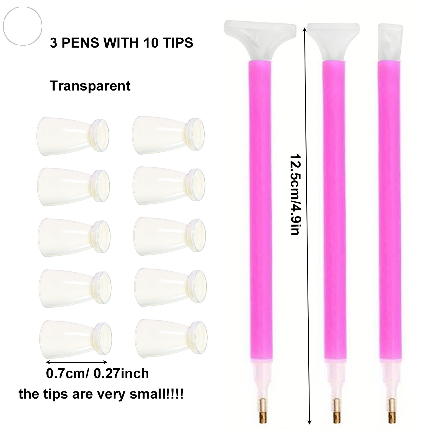 10 Silicone Tips & 3 Pens Diam - Embroidery Kit Starter recensie en prijs