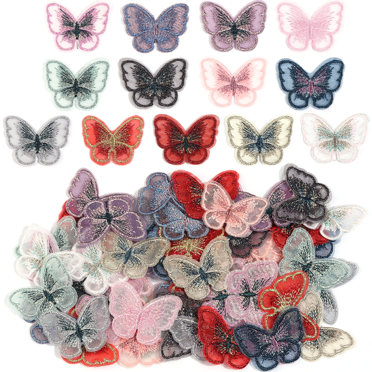 20Pcs 3X4CM Butterfly Cloth Pa - Embroidery Cloth recensie en prijs