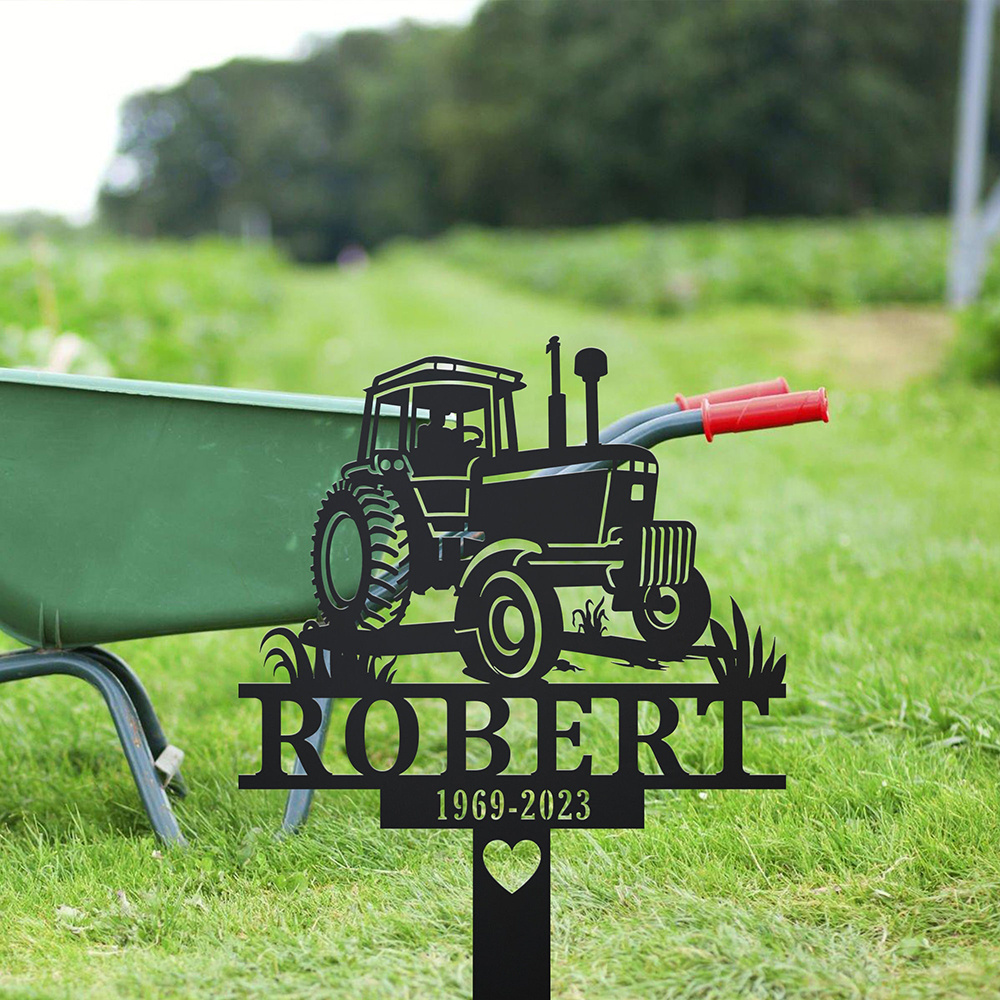 Custom Farmer Memorial Metal S - Embroidery Garden recensie en prijs