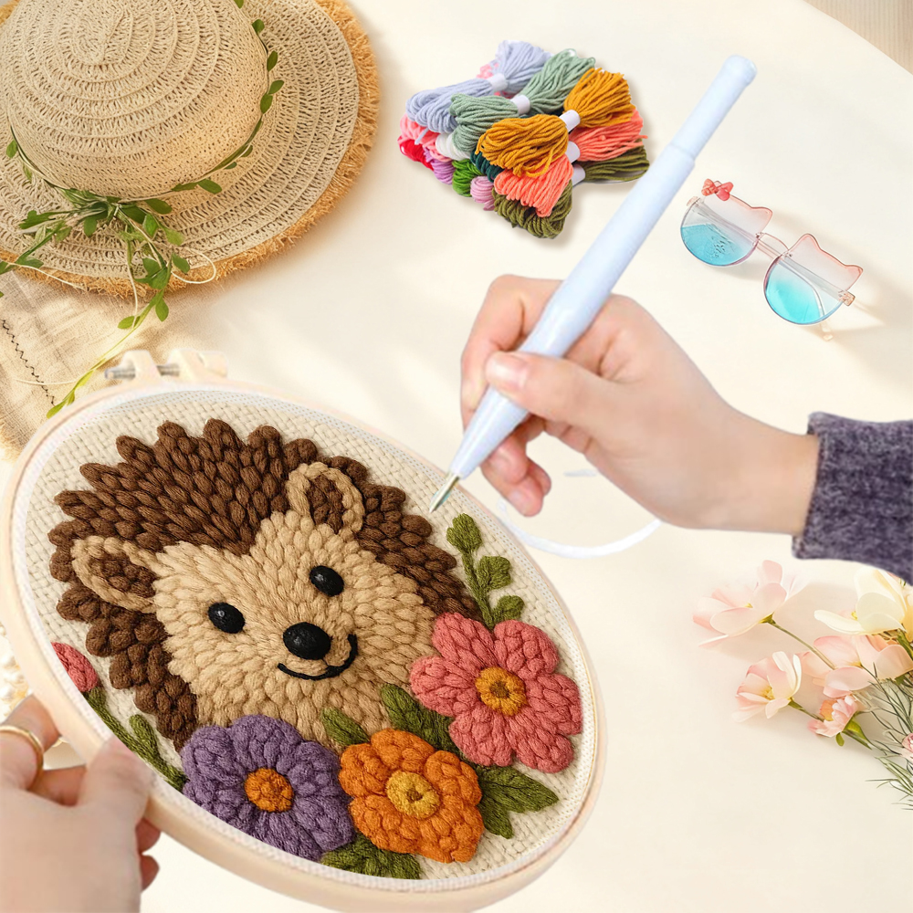 Hedgehog pattern Punch Needle  - Embroidery Ideas For Bags recensie en prijs