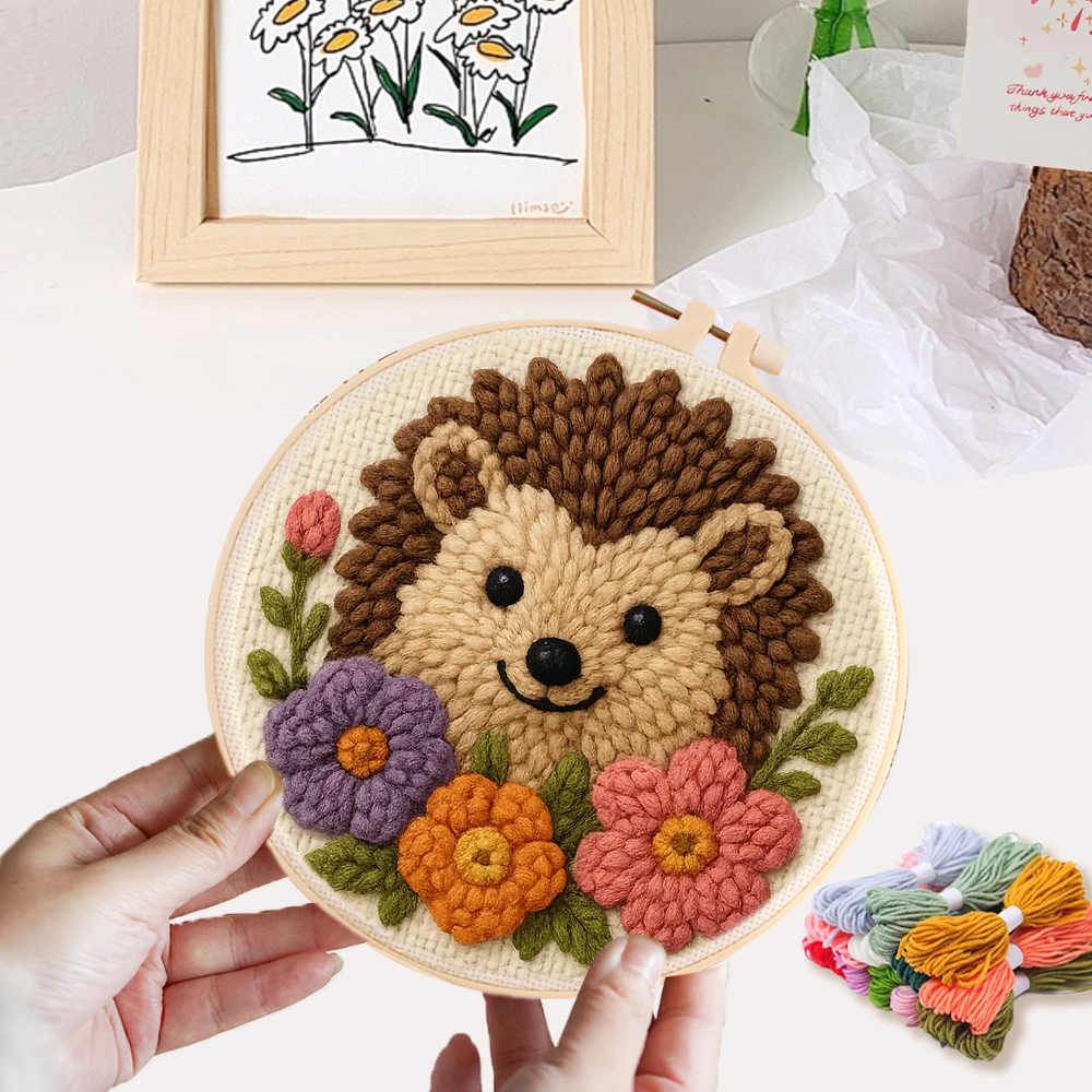 Hedgehog pattern Punch Needle  - Embroidery Ideas For Bags recensie en prijs