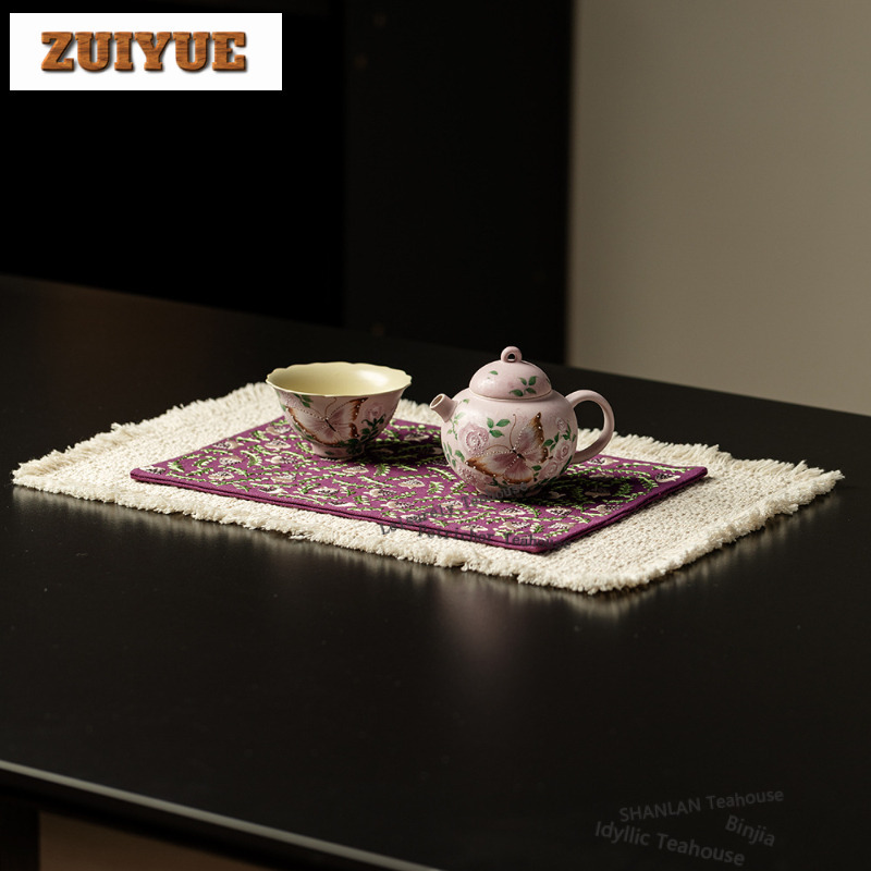 Embroidery Double-layer Tea Ta - Embroidery Cloth recensie en prijs