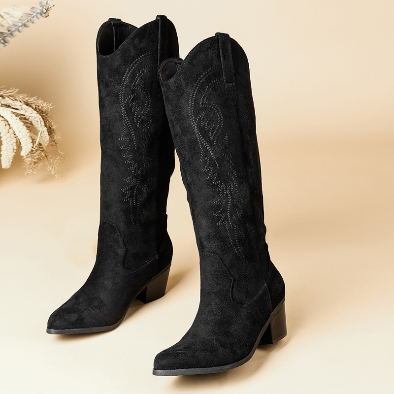 Women's Pointed Toe Suede Embr - Embroidery Yes recensie en prijs