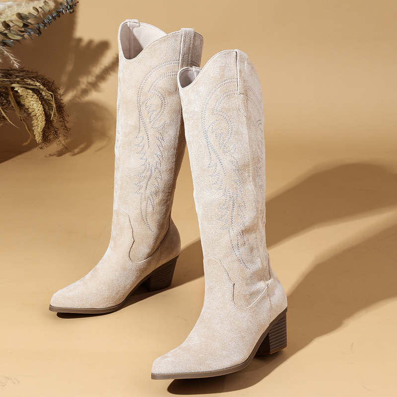Women's Pointed Toe Suede Embr - Embroidery Yes recensie en prijs