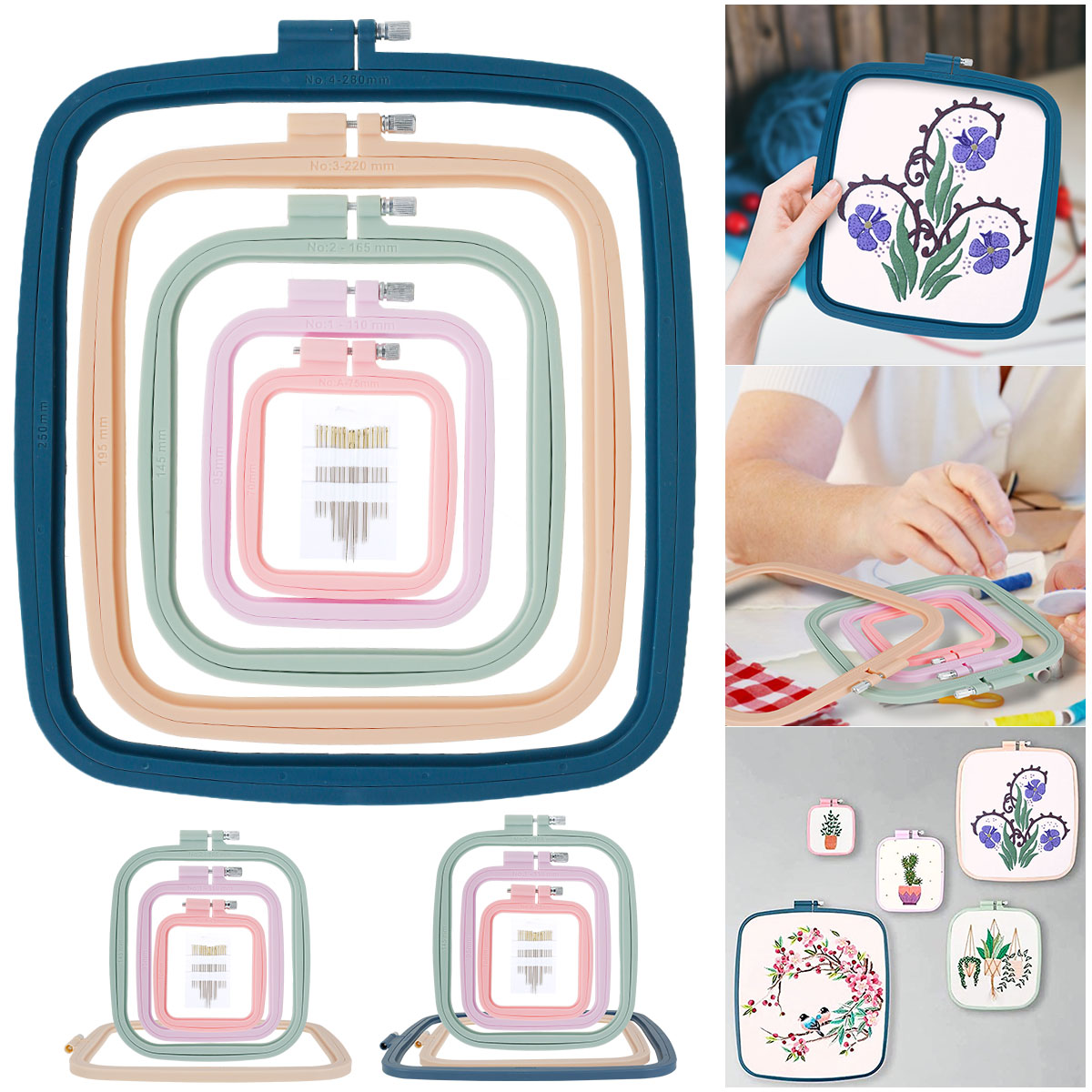 4/5Pcs Square Embroidery Hoops - Embroidery Hoop Plastic recensie en prijs