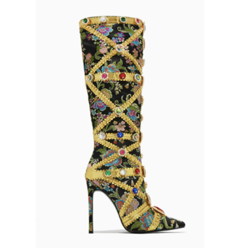 Multicolor Gemstone Gold Trim  - Embroidery Yes recensie en prijs