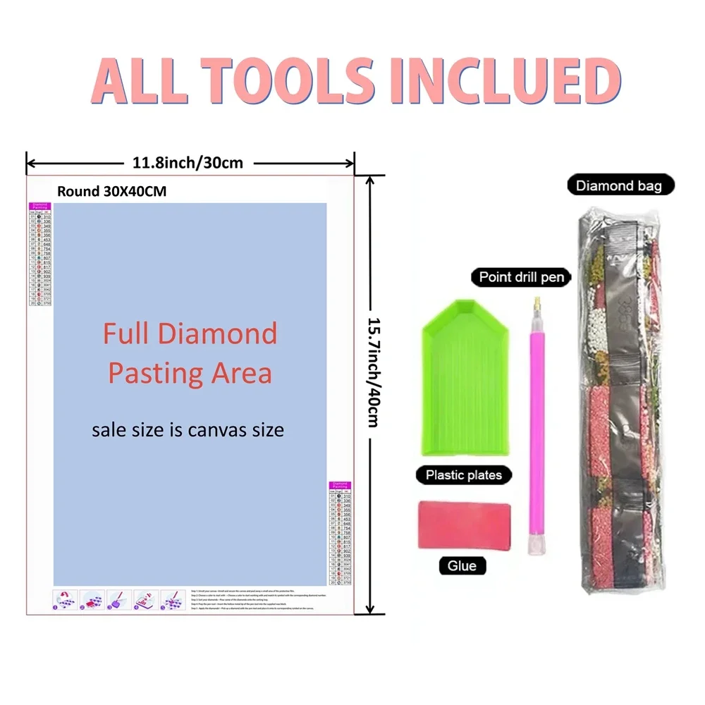 Frameless,5D DIY Diamond Paint - Embroidery Free Pattern recensie en prijs