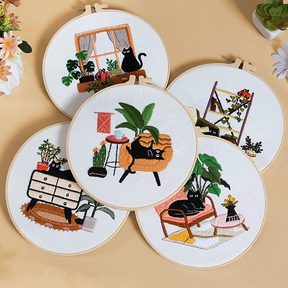 Embroidery Kit with Black Cat  - Embroidery Ideas For Bags recensie en prijs