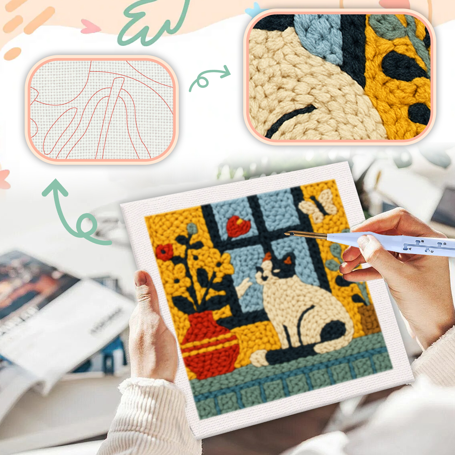 RUOPOTY Framed Colorful Butter - Embroidery Ideas For Bags recensie en prijs