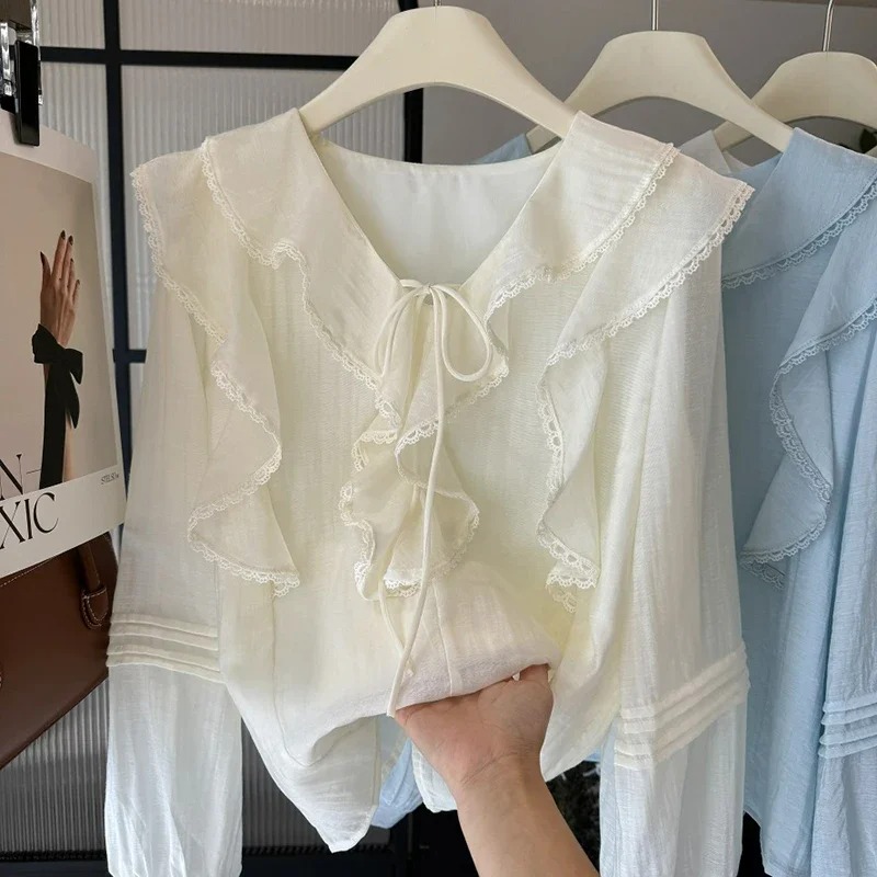 French V-Neck Chic Long Sleeve - Embroidery Origin recensie en prijs