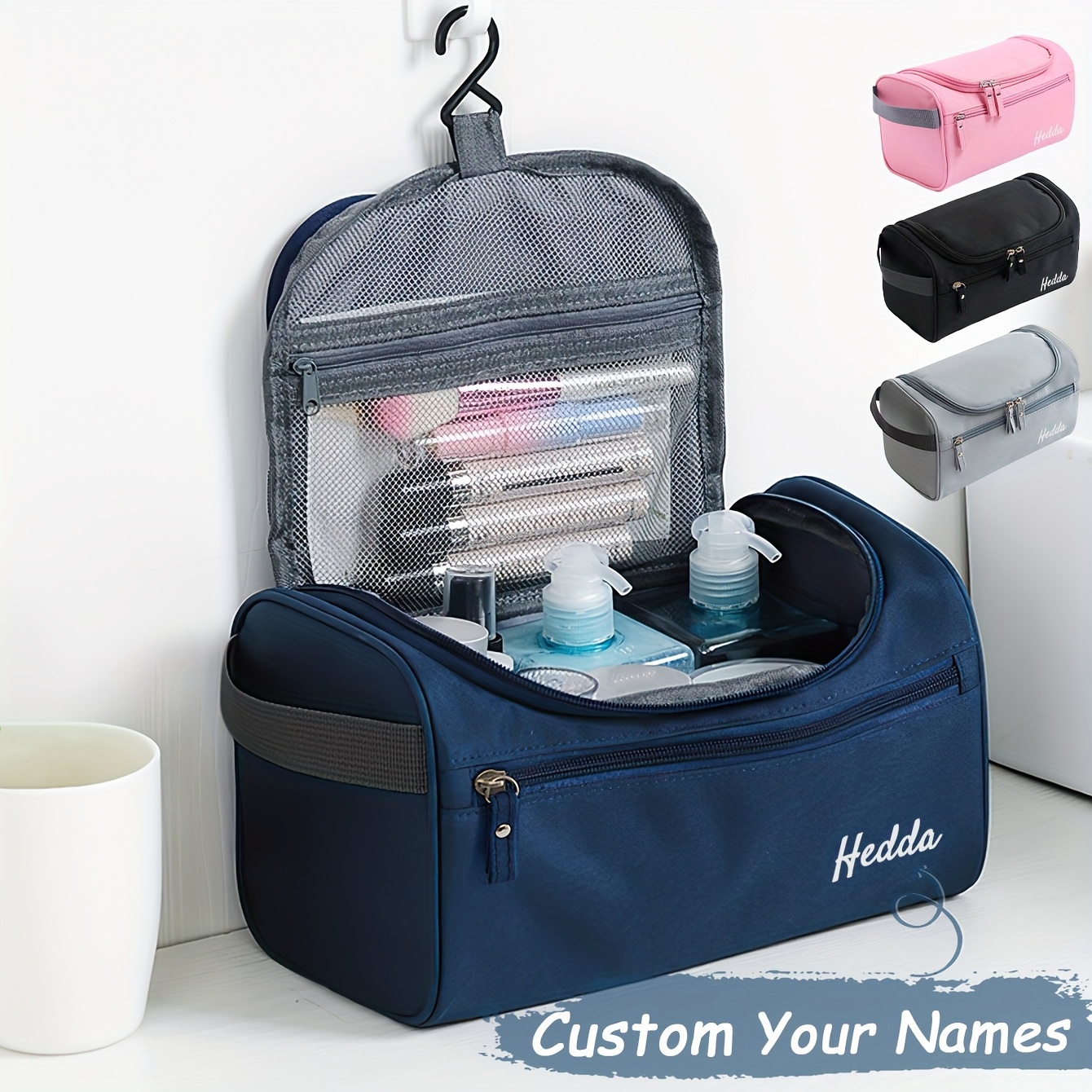 Custom Name Hanging Toiletry B - Embroidery Name Designs recensie en prijs